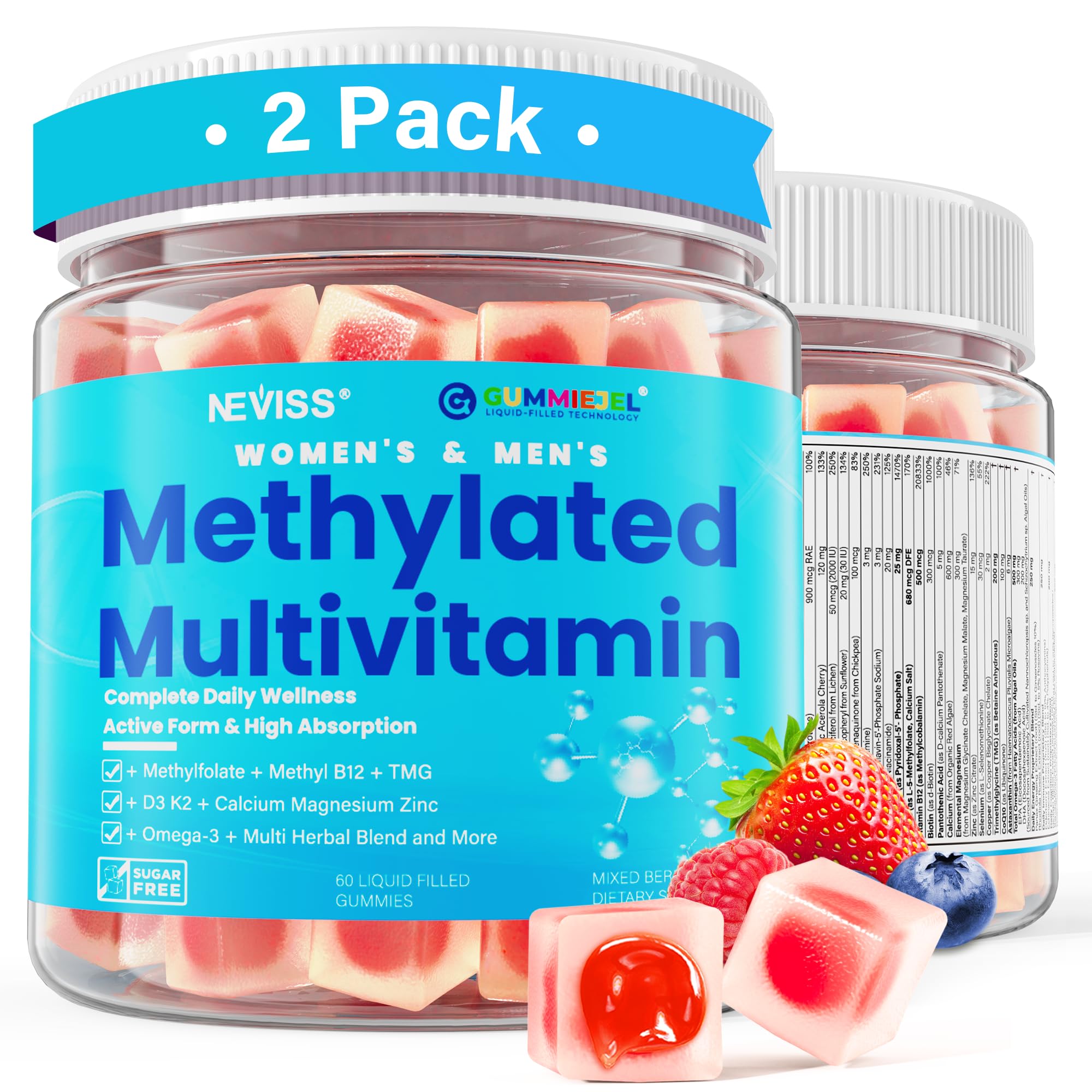 NEVISS Methylated Multivitamins Gummies front view