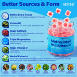 NEVISS Methylated Multivitamins Gummies with mixed berry flavour