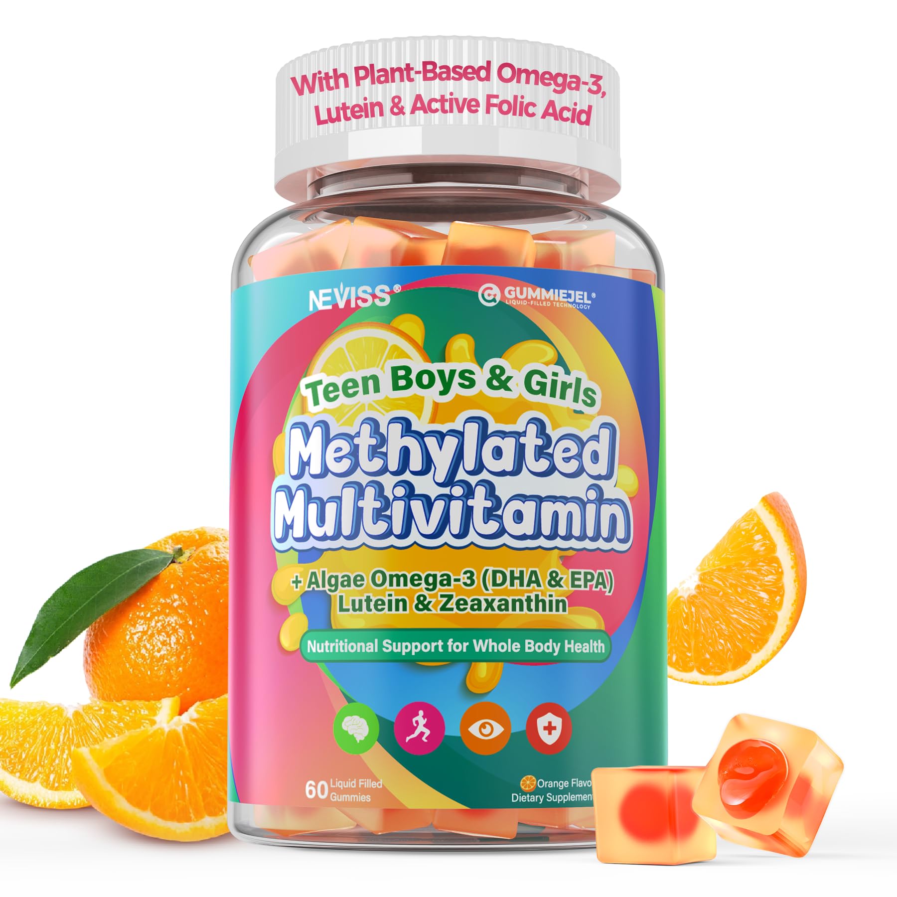 NEVISS Multivitamin Gummies for Teens & Kids front view