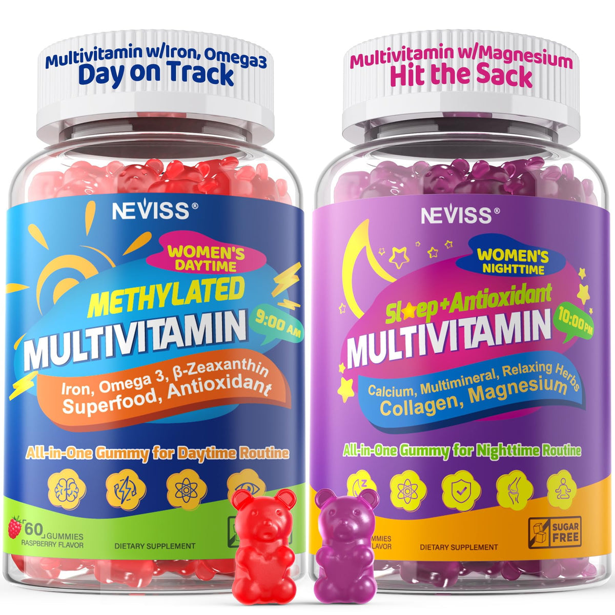 NEVISS Multivitamin Gummies front view with packaging