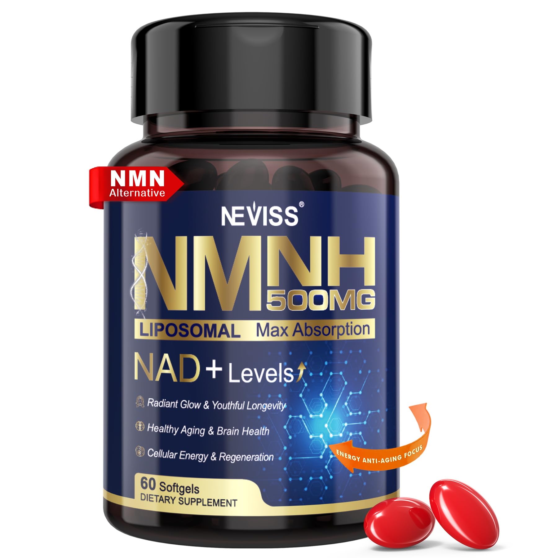NEVISS NMNH Supplement 500mg front view