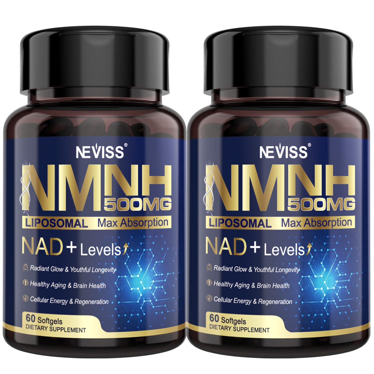 NEVISS NMNH Supplement 500mg front view packaging