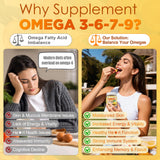 NEVISS Omega 3-6-7-9 Gummies opened jar showing gummies