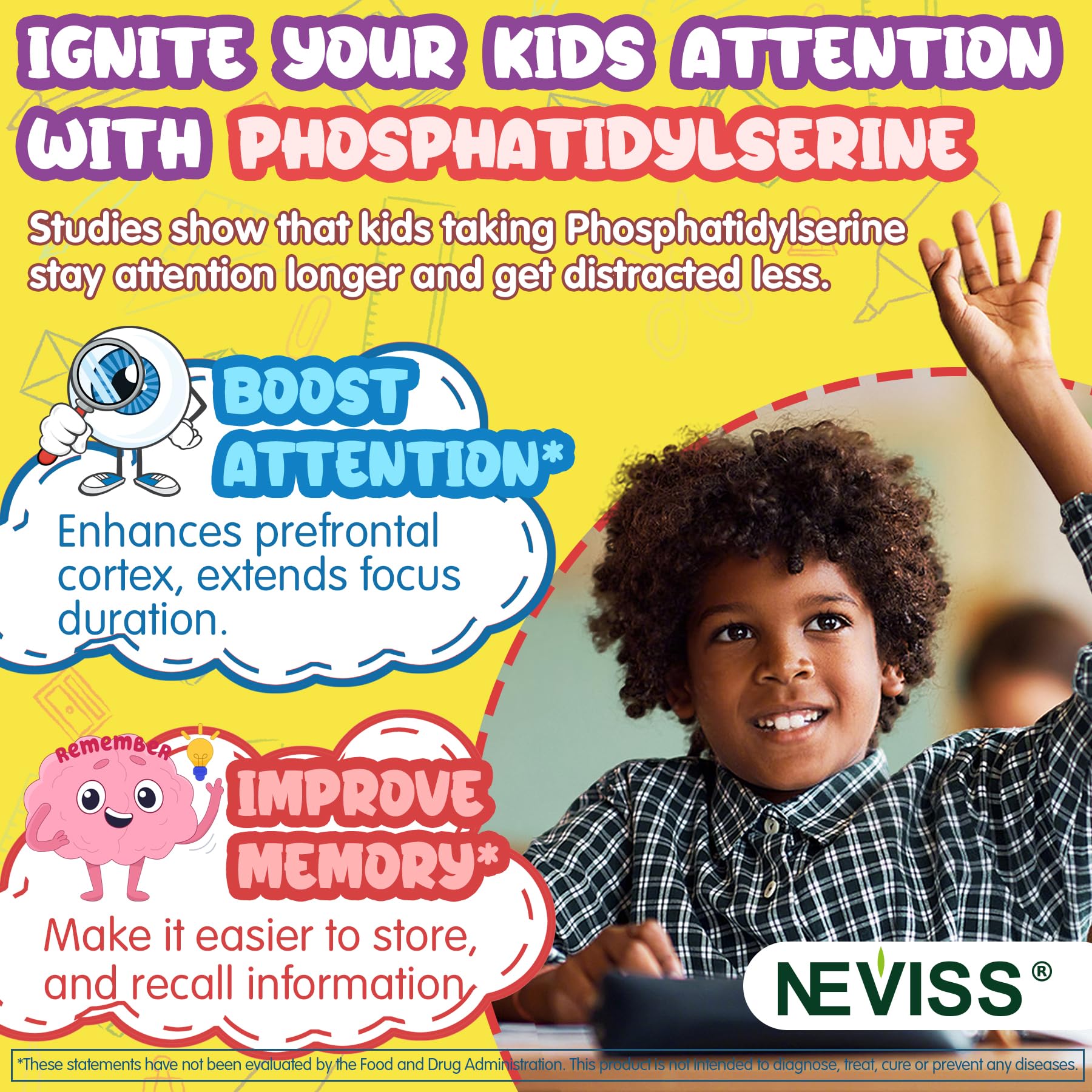NEVISS Omega 3-6-9 Gummies on a table with fruits