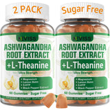 NEVISS Organic Ashwagandha Gummies front view with packaging