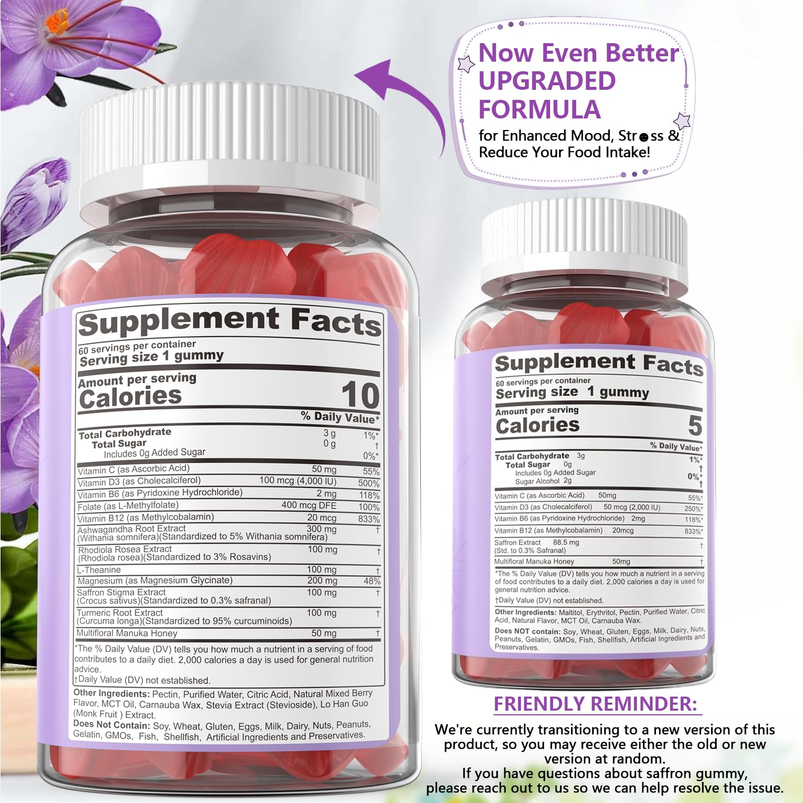 NEVISS Organic Saffron Extract Gummies close-up of gummy
