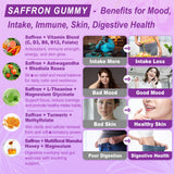 NEVISS Organic Saffron Extract Gummies on a wooden table