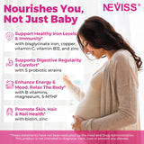 NEVISS Prenatal Gummies on a wooden table
