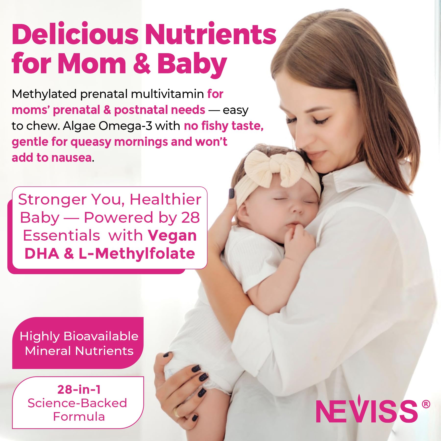 NEVISS Prenatal Vitamins Gummies close-up of gummies