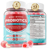 NEVISS Probiotic Gummies 60 Count Peach Flavour front view