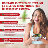 NEVISS Probiotic Gummies displayed with a measuring spoon