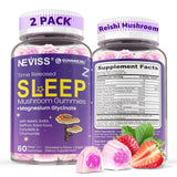 NEVISS Reishi Mushroom Sleep Gummies front view with packaging