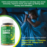 NEVISS Sleep Gummies with ingredients displayed