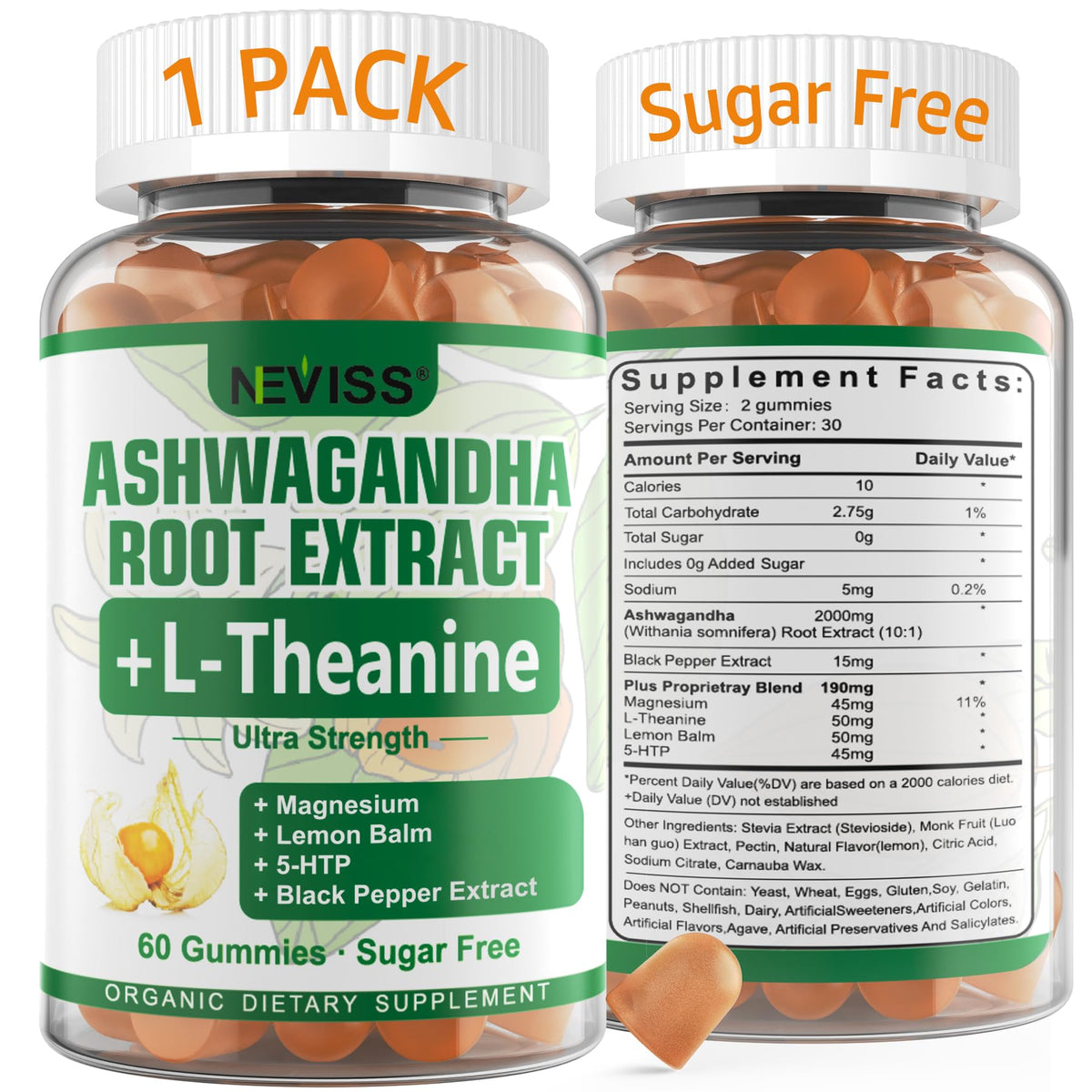 NEVISS Sleep Supplement 190g capsule bottle front view