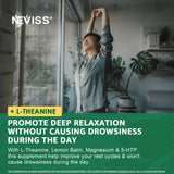 NEVISS Sleep Supplement 190g capsules on a wooden table