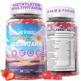 NEVISS Teen Multivitamin Gummies front view with strawberry flavour