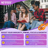 NEVISS Teen Multivitamin Gummies on a table with fruits