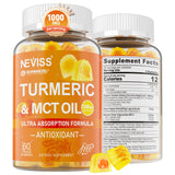 NEVISS Turmeric Gummies front view with packaging