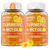 NEVISS Turmeric Gummies front view with packaging