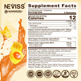 NEVISS Turmeric Gummies showing gelatin-free outer layer