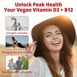 NEVISS Vegan Vitamin D3 + B12 Gummies on a wooden table