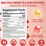 NEVISS Vegan Vitamin D3 + B12 Gummies showing gummies inside