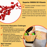 NEVISS Vitamin D3 + K2 Gummies with nutritional information