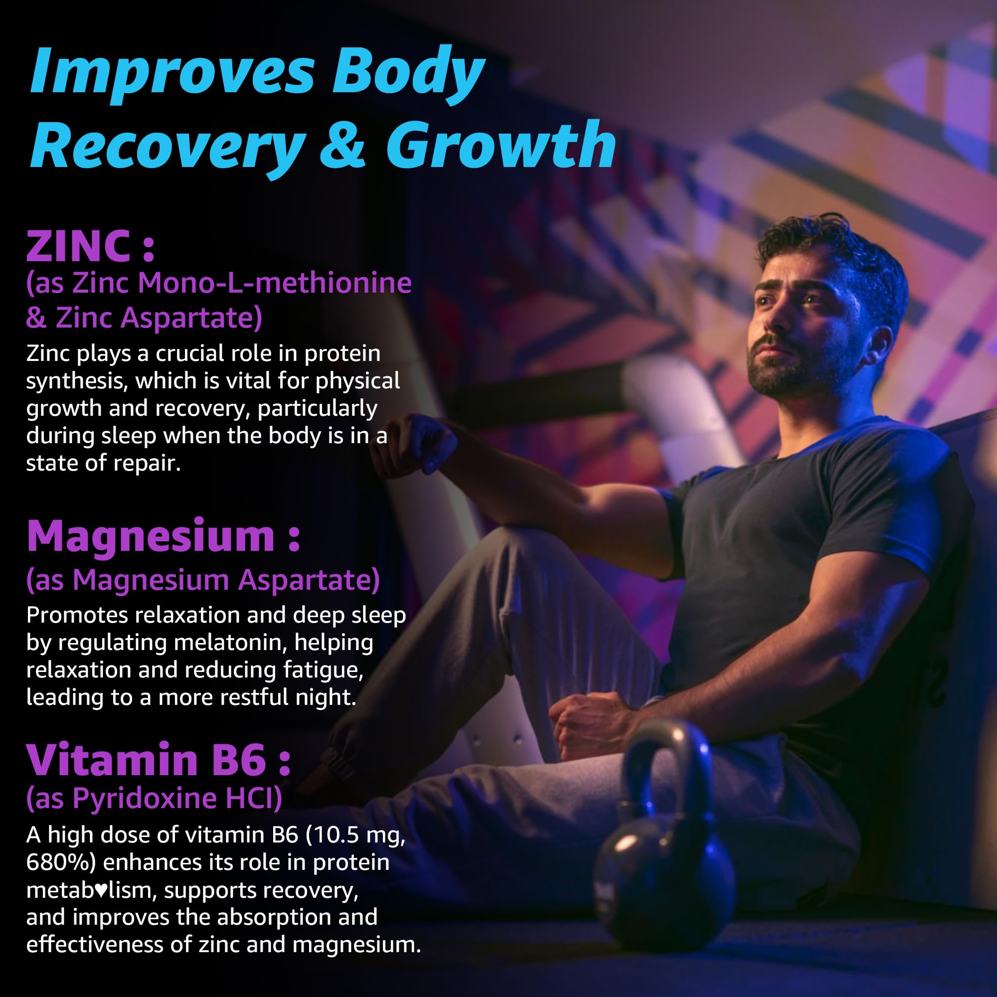 NEVISS Zinc Magnesium Gummies side view with nutritional information