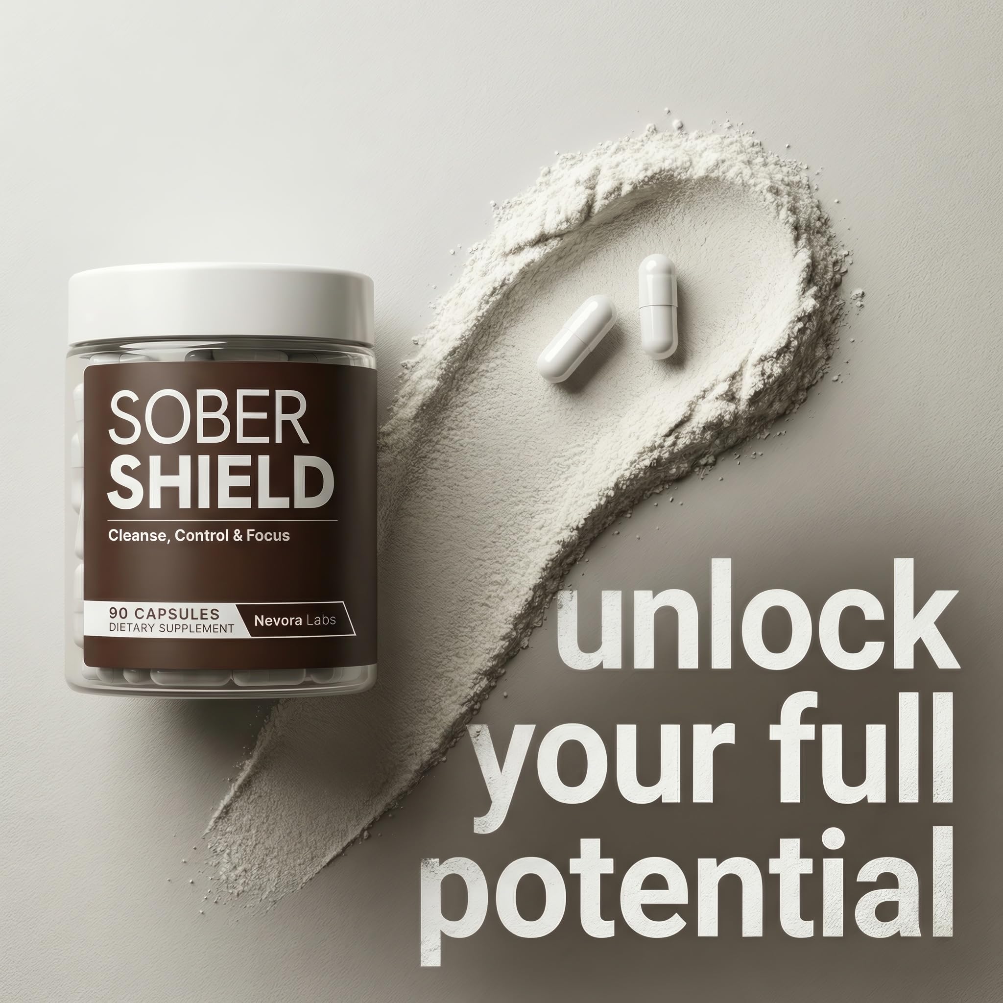 Nevora Labs Daily Supplement Capsules with a glass of water