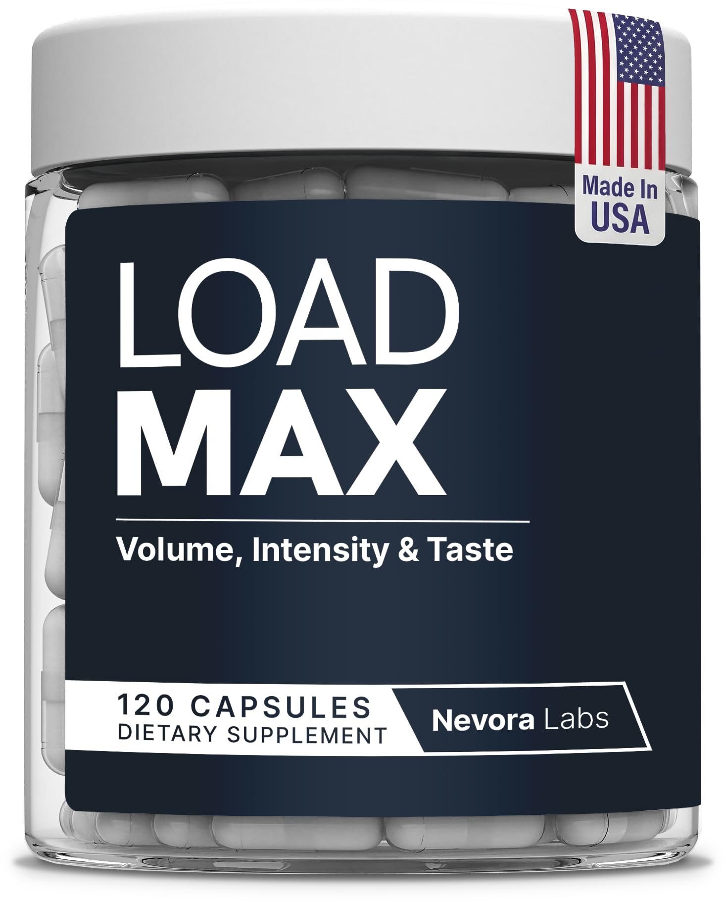 Nevora Labs Load Max Semen Volume Supplement bottle front view