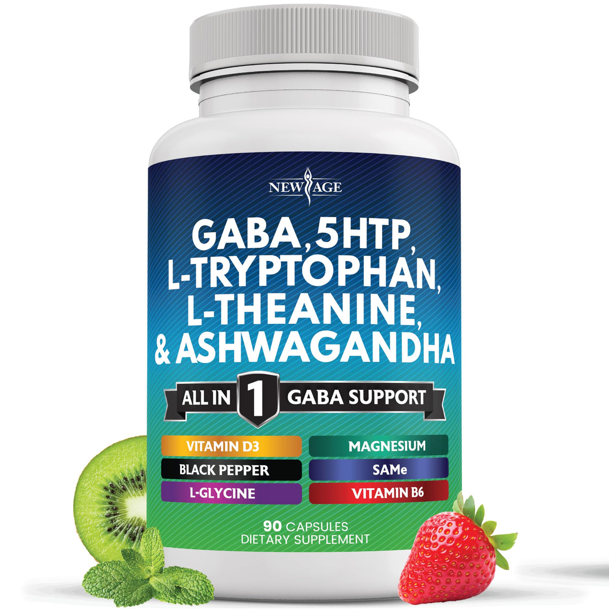 NEW AGE All-in-One GABA Support Supplement 100g front view