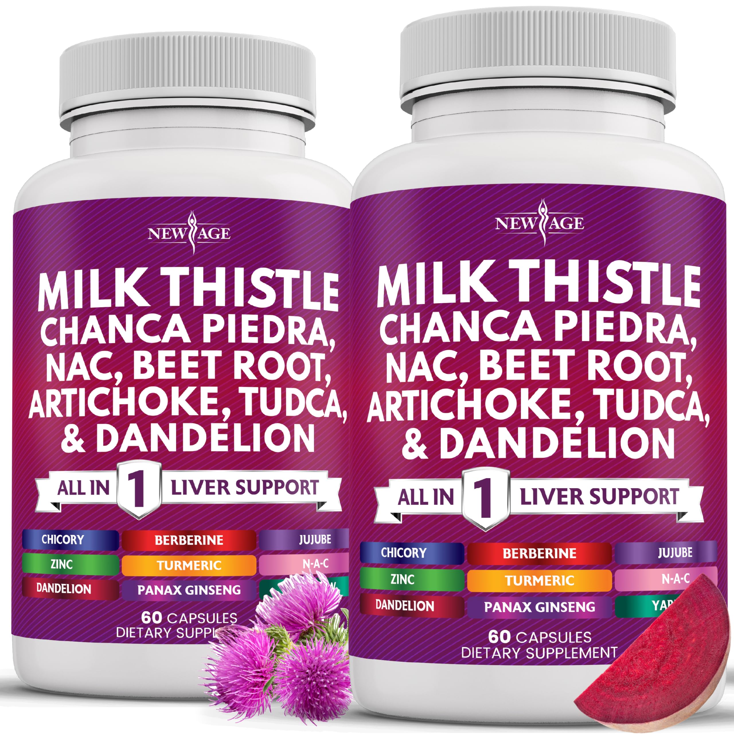 NEW AGE Astragalus Liver Support Supplement front view