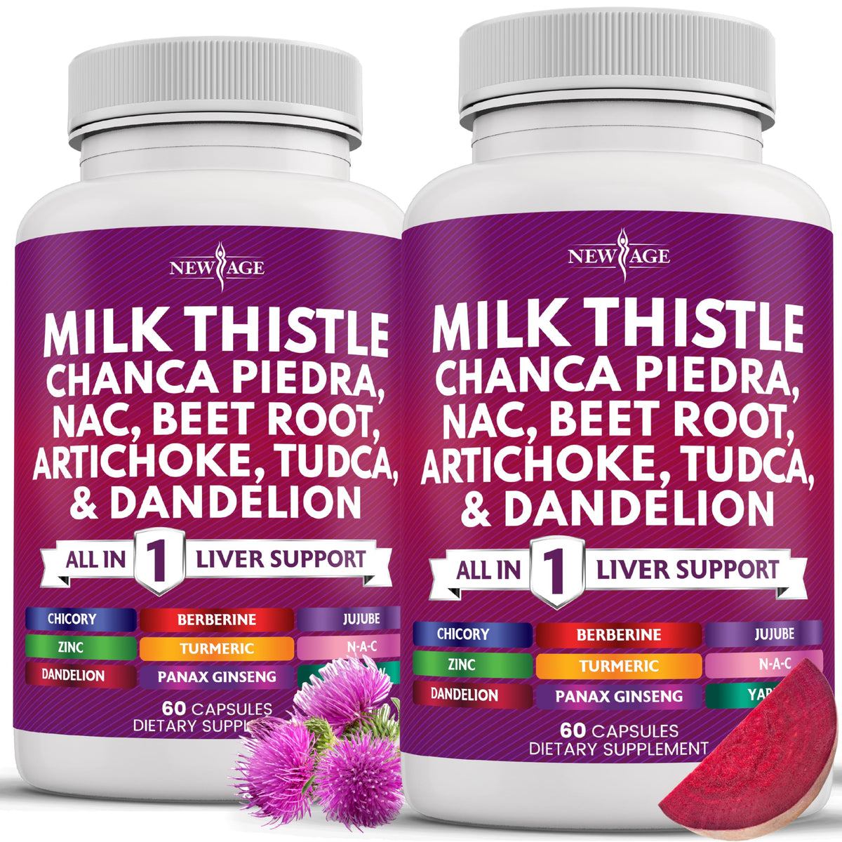 NEW AGE Astragalus Liver Support Supplement front view