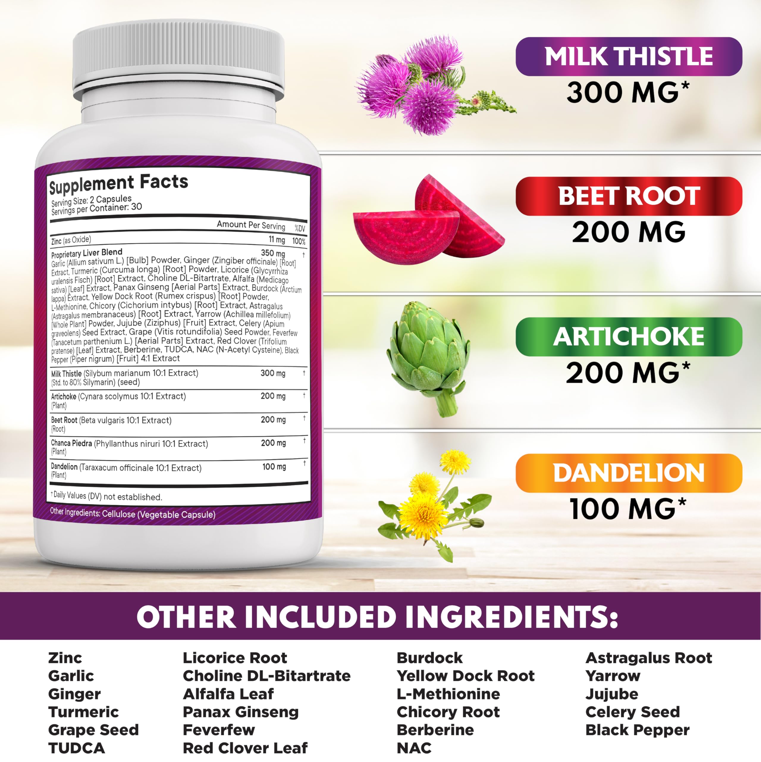 NEW AGE Astragalus Liver Support Supplement side view