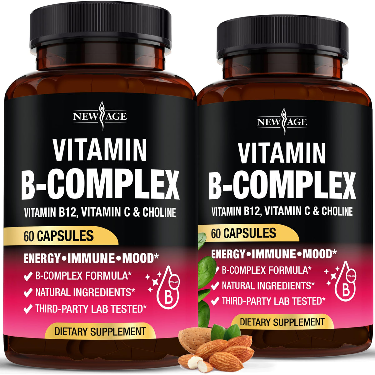 NEW AGE B-Complex Vitamins 168g front view with label