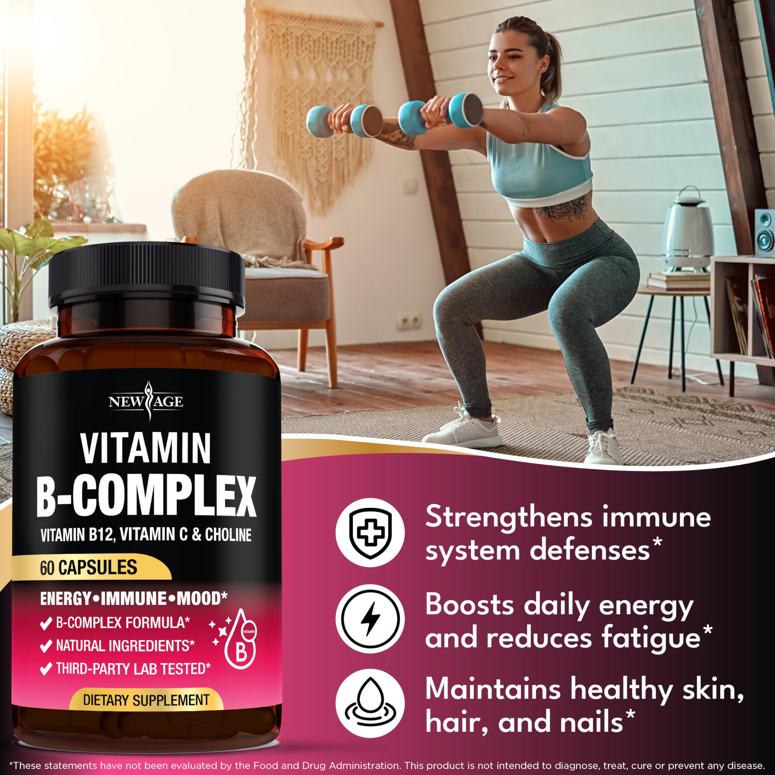 NEW AGE B-Complex Vitamins 85g capsule close-up