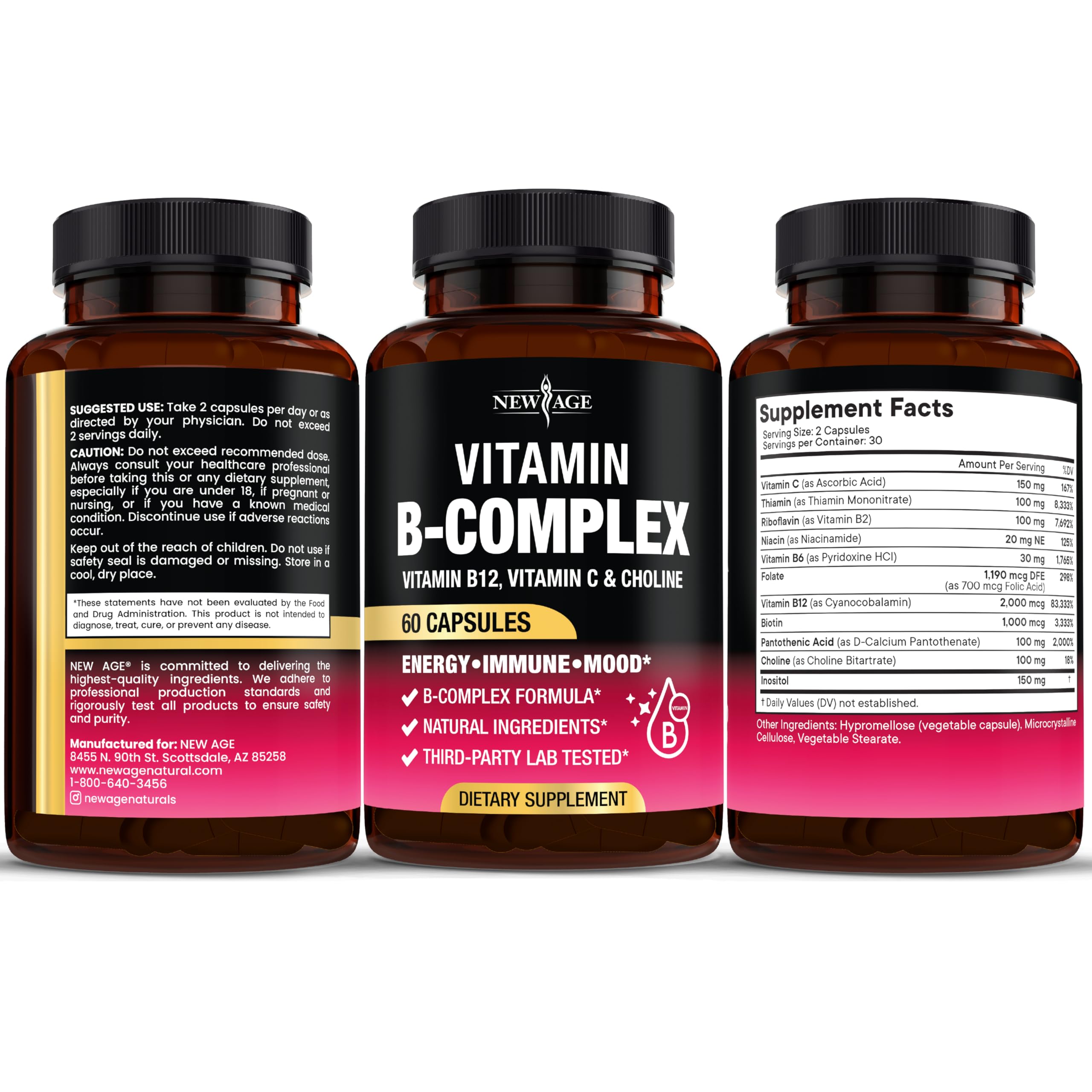 NEW AGE B-Complex Vitamins 85g lifestyle scene