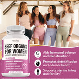 NEW AGE Beef Organs for Women 120 Capsules back view