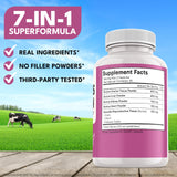 NEW AGE Beef Organs for Women 120 Capsules on a wooden table