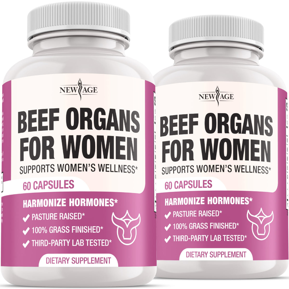 NEW AGE Beef Organs for Women Liver Extract supplement front view