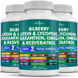 NEW AGE Bilberry Extract Capsules 300mg front view