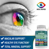 NEW AGE Bilberry Eye Health Supplements ingredients list close-up
