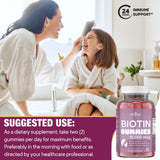 NEW AGE Biotin Gummies 120 count side view of bottle