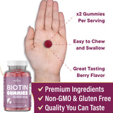 NEW AGE Biotin Gummies bottle with gummies scattered