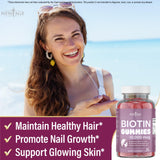 NEW AGE Biotin Gummies vegetarian gummies on a table