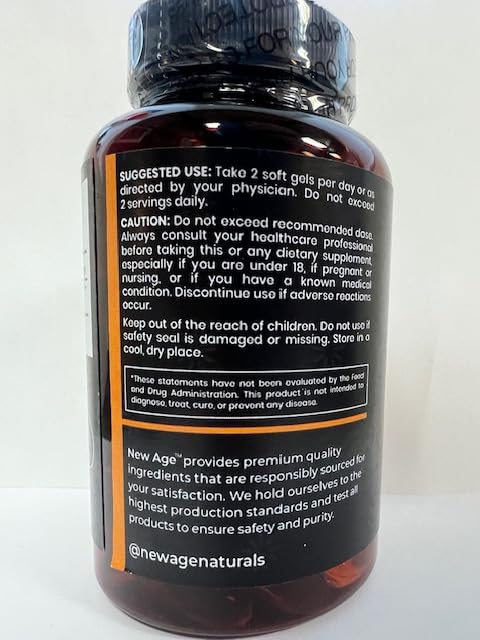 NEW AGE Black Seed Oil 1000 mg supplement bottle with label