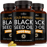 NEW AGE Black Seed Oil 1000 mg supplement front view