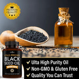 NEW AGE Black Seed Oil 1000mg capsules with ingredients list