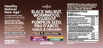 NEW AGE Black Walnut Wormwood Complex Liquid Droppers with herbal ingredients
