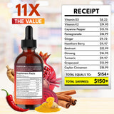 NEW AGE Cayenne Pepper Liquid Drops back view with nutritional information